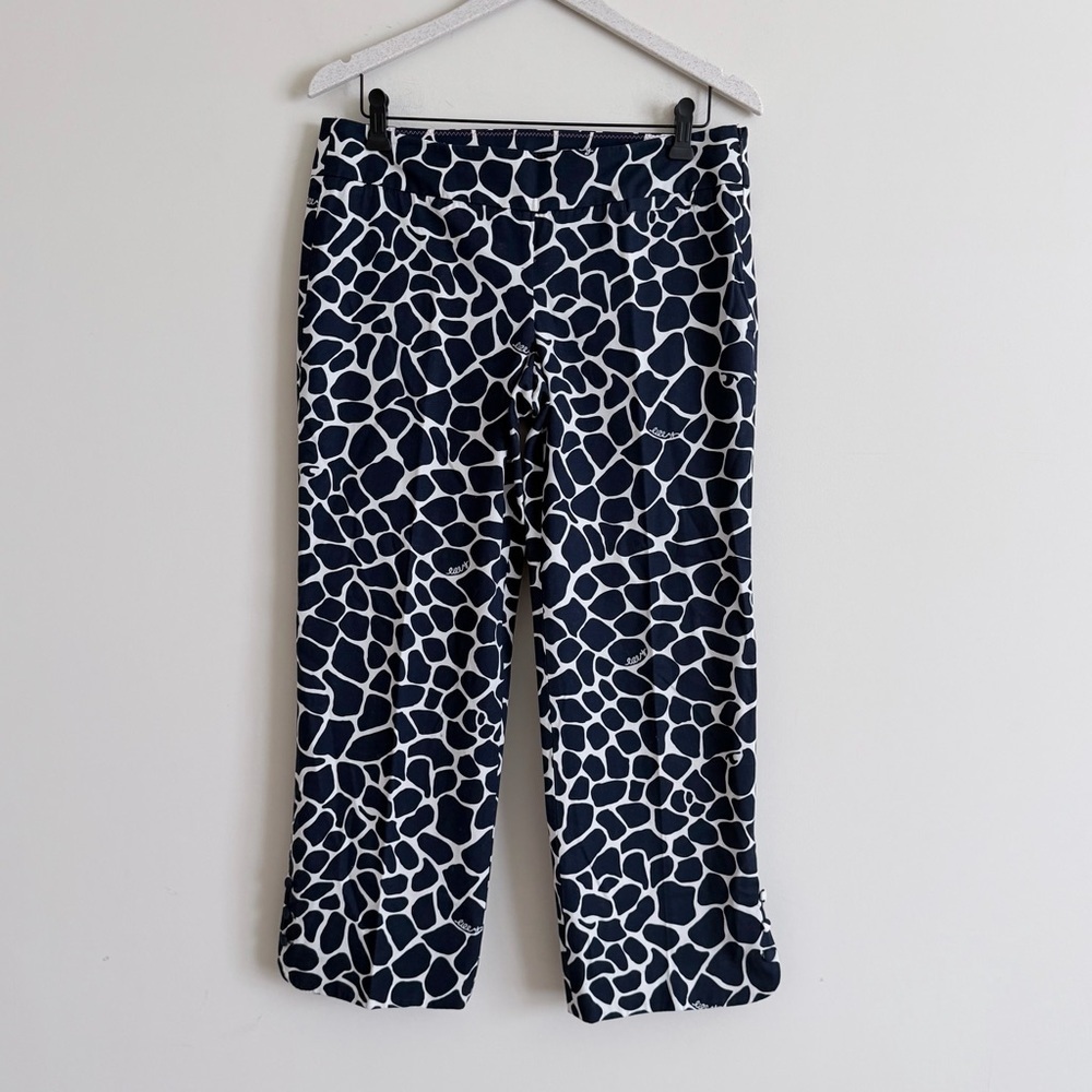 Lilly Pulitzer Palm Beach Fit Giraffe Print Pants Women’s 6 Blue White